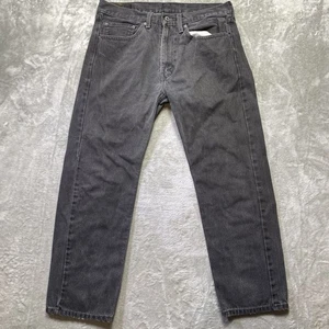 Levis 505 Jeans Herren 34x29 Schwarz Straight Regular Fit Denim Grunge - Bild 1 von 9