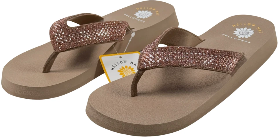 Chanclas/sandalias Soriano caja amarilla - NUEVAS para mujer 7,5 topo - #45971-N3 Foto 1 de 1