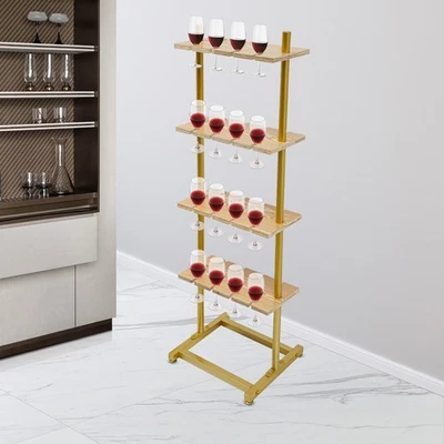 Soporte para 32 copas de vino de boda pared champán de 4 niveles Foto 1 de 4