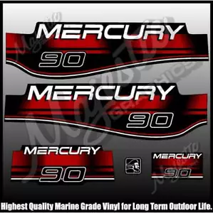 MERCURY 90 hp - DECAL KIT - OUTBOARD DECALS - Picture 1 of 1