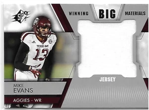 2014 UPPER DECK SPX MIKE EVANS ROOKIE JUMBO JERSEY PATCH BIG WINNING MATERIALS - Picture 1 of 1