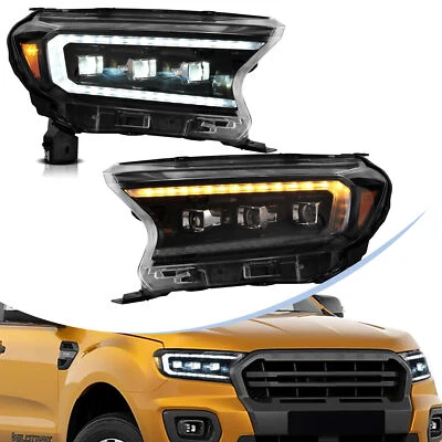 VLAND LED Gelb Scheinwerfer mit Dynamik Licht + Blinker für Ford Ranger 2015-21 - Bild 1 von 4