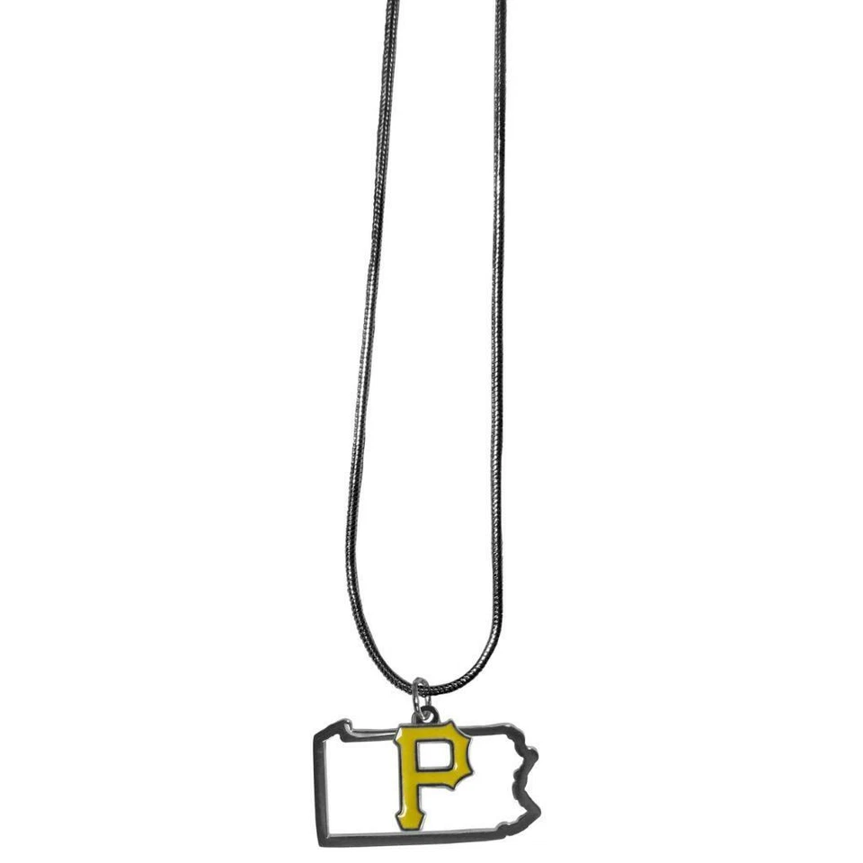 Pittsburgh Pirates 22 Inch State Shape Charm Necklace [NEW] MLB Neck Bracelet - Image 1 of 1