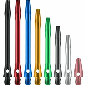 Aluminium Plain Dart Stems 6 Various Lengths, 8 Colours Choose How Many Sets - Picture 1 of 9