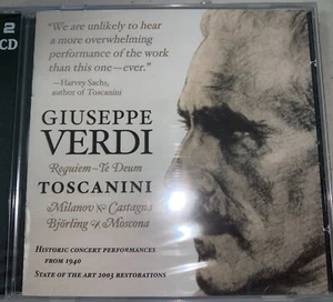 Verdi: Requiem Mass; Te Deum / Toscanini, Jussi Bjorling et al. ~ NEW 2-CD Set - Picture 1 of 2