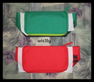💚❤️NUEVO CON ETIQUETAS Trader Joe's Juego de 2 Mini Enfriadores Bolsas Aisladas Rojo + Verde Esmeralda - Imagen 1 de 2