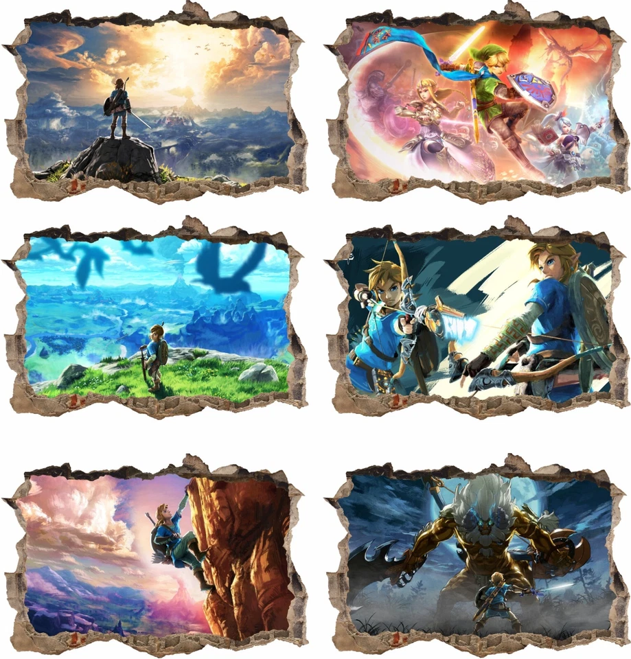 Wandsticker Legend of Zelda 3D Kinderzimmer Wandtattoo Wandaufkleber - Bild 1 von 1