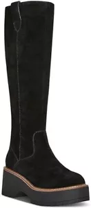 Aqua College Womens Gina Suede Tall Knee-High Boots | Black | 7 Medium (B,M) - Picture 1 of 3