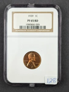 1939 Lincoln Wheat Cent - NGC PR65RD - Picture 1 of 4