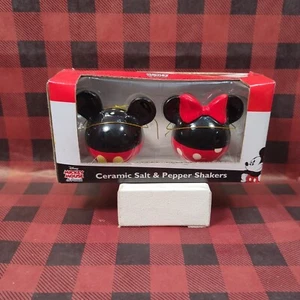 NEW Disney Mickey & Minnie Mouse Sphere Ceramic Salt & Pepper Shakers - Picture 1 of 8