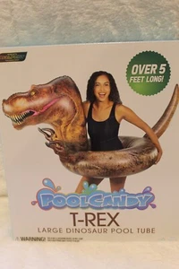 Pool Candy T-Rex grande dinosauro tubo piscina lungo oltre 5' nuovo - Foto 1 di 2