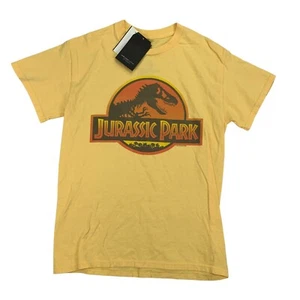 Junk Food Clothing Mens Jurassic Park Short Sleeve Crewneck T-Shirt Yellow S - Picture 1 of 4