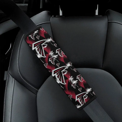 2pcs Atlanta Falcons Car Seat Belt Pad Hawaii Print The Shoulder Pad Cover Cover