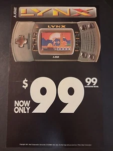 ATARI Lynx Video Game System Promo Art ~ Vintage Comic Page PRINT AD 1991 - Picture 1 of 1