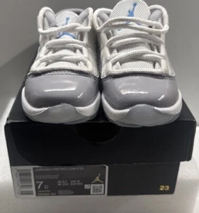 Size 7C(TD) - Jordan 11 Retro Low Cement Grey(cool grey) Pre Owned Very Clean - Picture 1 of 9