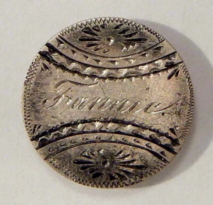 1884 SEATED LIBERTY DIME LOVE TOKEN ~ FANNIE - Picture 1 of 2