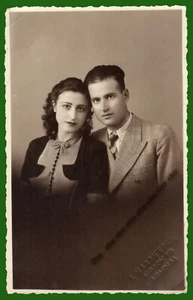 #39817 ATHENS Greece 1930s. Woman & man. Photo PC size RPPC KALLIGERIS. - Picture 1 of 4