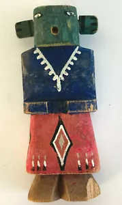 Antique Native American Kachna Doll 4" Tall Hand Carved & Painted Wooden Doll - Picture 1 of 7