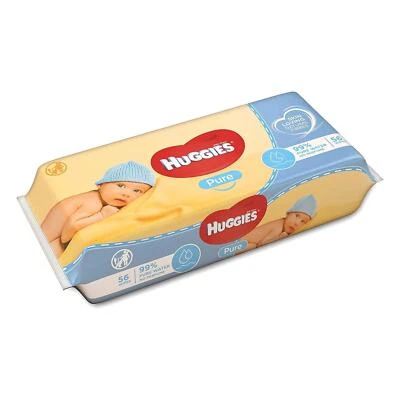Huggies Pure Baby Wipes 56 Sheets 1 Pack 10 Packs