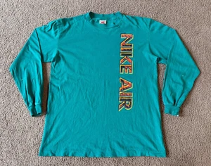 VTG 90s Nike Air Long Sleeve Distressed T-Shirt - Size Youth XL - Picture 1 of 7