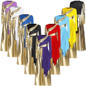 Women Jumpsuit Overlay Dancewear Unitards Bodysuit Lyrical Praise Patchwork - Picture 1 of 61