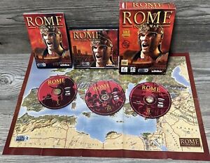 Rome Total War PC 2004 Complete Small Box Game Set 3 Discs Manual Map Untested