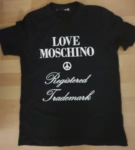 Moschino Herren T-Shirt - Größe S / Schwarz Front Logo - Wie Neu - Bild 1 von 3