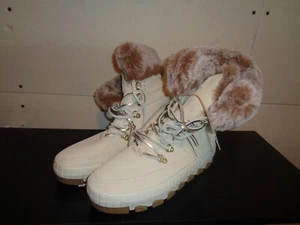 Sperry Womens Torrent Faux Fur Lace-Up Waterproof Suede Boot US 10 Ivory - Picture 1 of 3