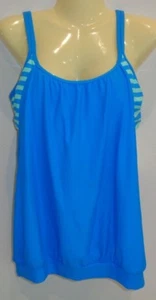 Next Size 34 B C DOUBLE UP SC TANKINI Blue New Womens Swimwear Swim Top - Picture 1 of 12