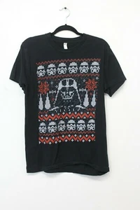 American Apparel Star Wars Christmas T-Shirt Men's Size M Black - Picture 1 of 5
