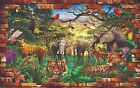 Zwierzęta dżungli 3D Naklejka ścienna Sztuka Plakat Naklejki Fototapety Pokój dziecięcy Przedszkole Z25