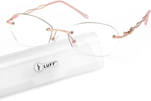 Stylish Rimless Reading Glasses for Women Anti-Blue Light,Fashion Comfortable an - Picture 1 of 6