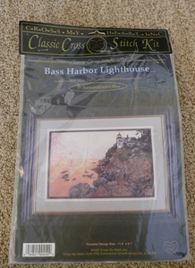 Cross My Heart Classic Bass Harbor Lighthouse Cross Stitch Kit no fabric - Picture 1 of 5