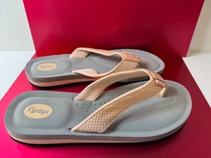 Chanclas Floopi para mujer talla 9 Sofia brillantes cómodas pálido rosa melocotón gris - Imagen 1 de 13