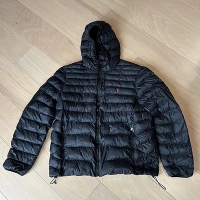 Ralph Lauren Polo Bleeker Black Puffer Hooded Jacket Men’s XL - Image 1 of 4