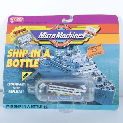 GALOOB MICRO MÁQUINAS BARCO EN BOTELLA EL BARCO FLUVIAL DIXIE NUEVO Foto 1 de 3