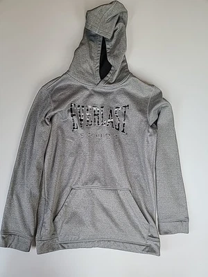 Винтажная мужская толстовка с капюшоном Everlast Sport серая для бокса тренировок размер XL - Изображение 1 из 4