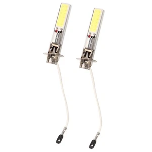 Car 2Pcs H3 COB LED Bright Xenon White 6000K Car Auto Fog Light Lamp Bulb 12V - Picture 1 of 7