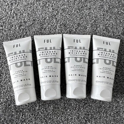 FUL Intense moisture nourishing & hydrating hair mask 60ml X4 BRAND NEW