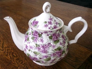 Grace's Teaware Violets 5-6 Cup Teapot - Picture 1 of 1