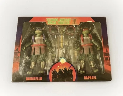 Donatello Raphael NECA Teenage Mutant Ninja Turtles Película 3 III TMNT Paquete de 2 EE. UU. Foto 1 de 4