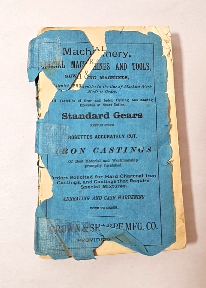1892 Brown & Sharpe Cataloge And Price List Providence, RI Industrial Machines - Image 1 of 4