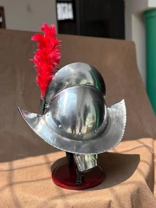 Handgefertigter mittelalterlicher Stahl 18 Gauge Stahl Mittelalter Ritter Burgunder Kessel Hut - Bild 1 von 5