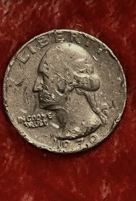 1970-D Washington Quarter Coin. DDO Front And Back.  Struck Error And Rim Error - Image 1 of 2