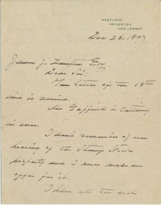 Grover CLEVELAND / Autograph Letter Signed - Picture 1 of 2