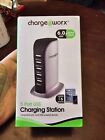 Charge Worx 6.0 Amp Port USB Charging Station, Rapid Charge, NIB, NEW