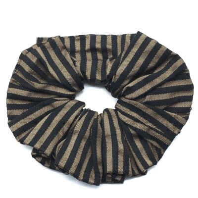 FENDI Pecan Scrunchie Hair Accessories Hair Elastic Canvas Brown x Black - Image 1 of 4