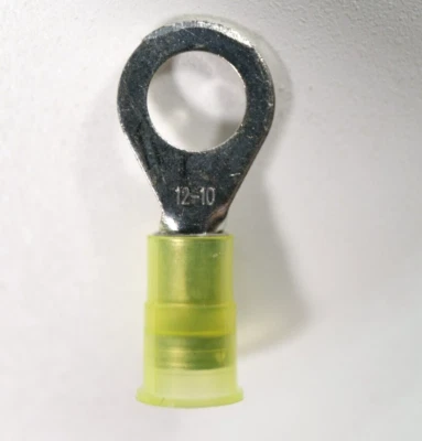 Ten (10) 3M Terminal 13-56S-NB 12-10 AWG Nylon Insulated Ring Crimp 5/16 Stud - Image 1 of 4