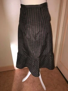 Ancien jupon époque 1900 en taffetas rayé - Imagen 1 de 6