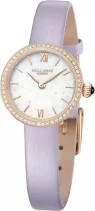 Lola Rose Women Gemstone Genuine Leather Strap Watch LR-2216 Mother Pearl Rose - Picture 1 of 18